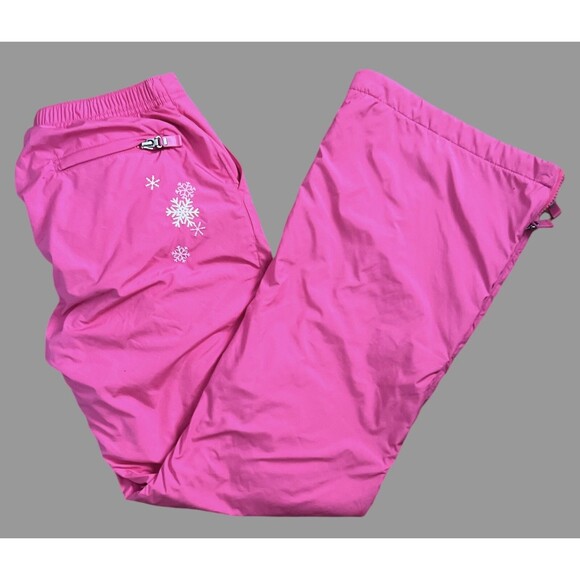 Gap Kids Girls Snow Pants Size 16 Pink Fleece Lined Insulated Ski Snowboard - Picture 6 of 9